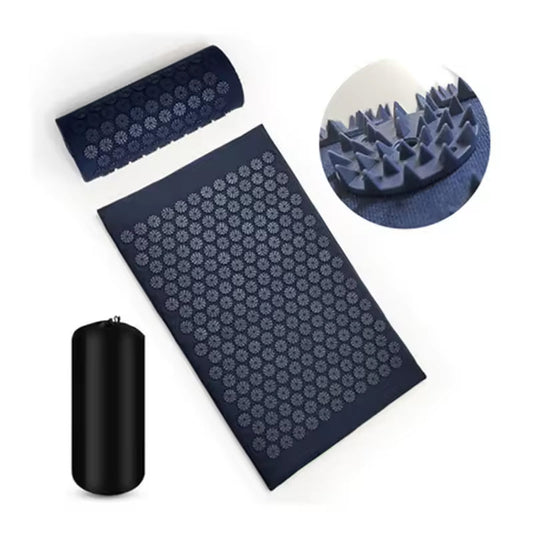 MattBoxi 15mm Extra Thick Acupressure Mat – 15,000 HIPS Spikes, Neck Pillow & 210D Oxford Cloth Set
