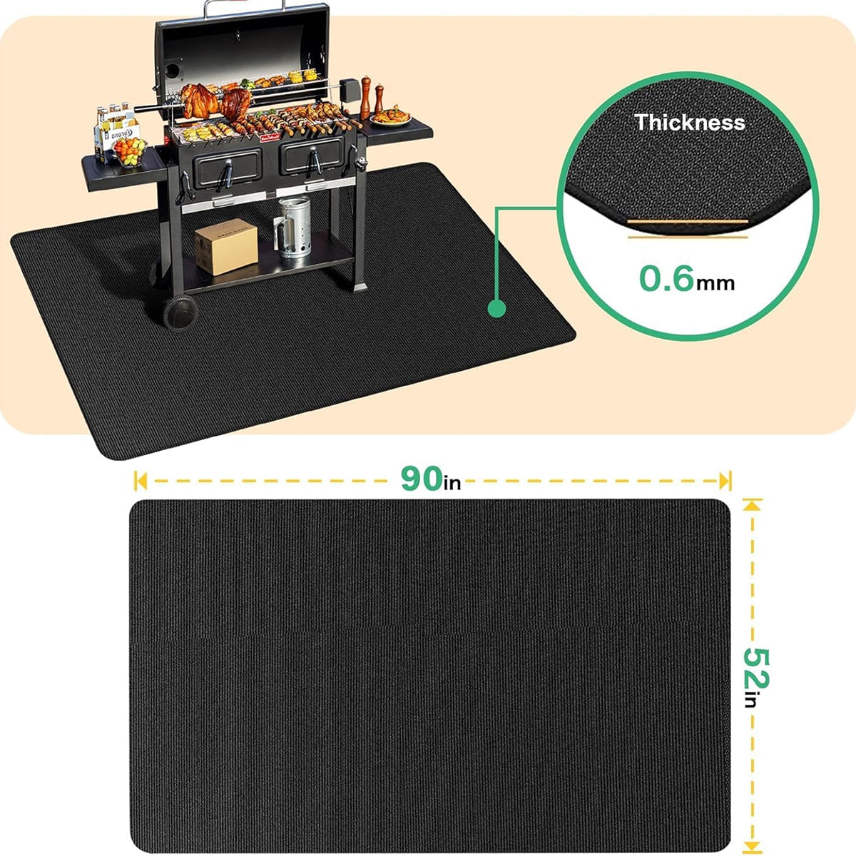 JoliBanix Double-Sided Fireproof Protection Up To 2000°F