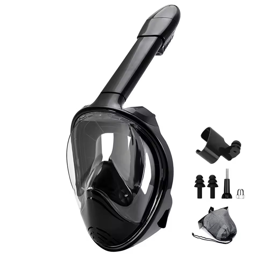 JoyDesci Full Face Snorkel Mask – Dry Top Technology, Adjustable Camera Mount & Panoramic View