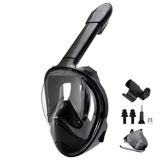 JoyDesci Full Face Snorkel Mask – Dry Top Technology, Adjustable Camera Mount & Panoramic View