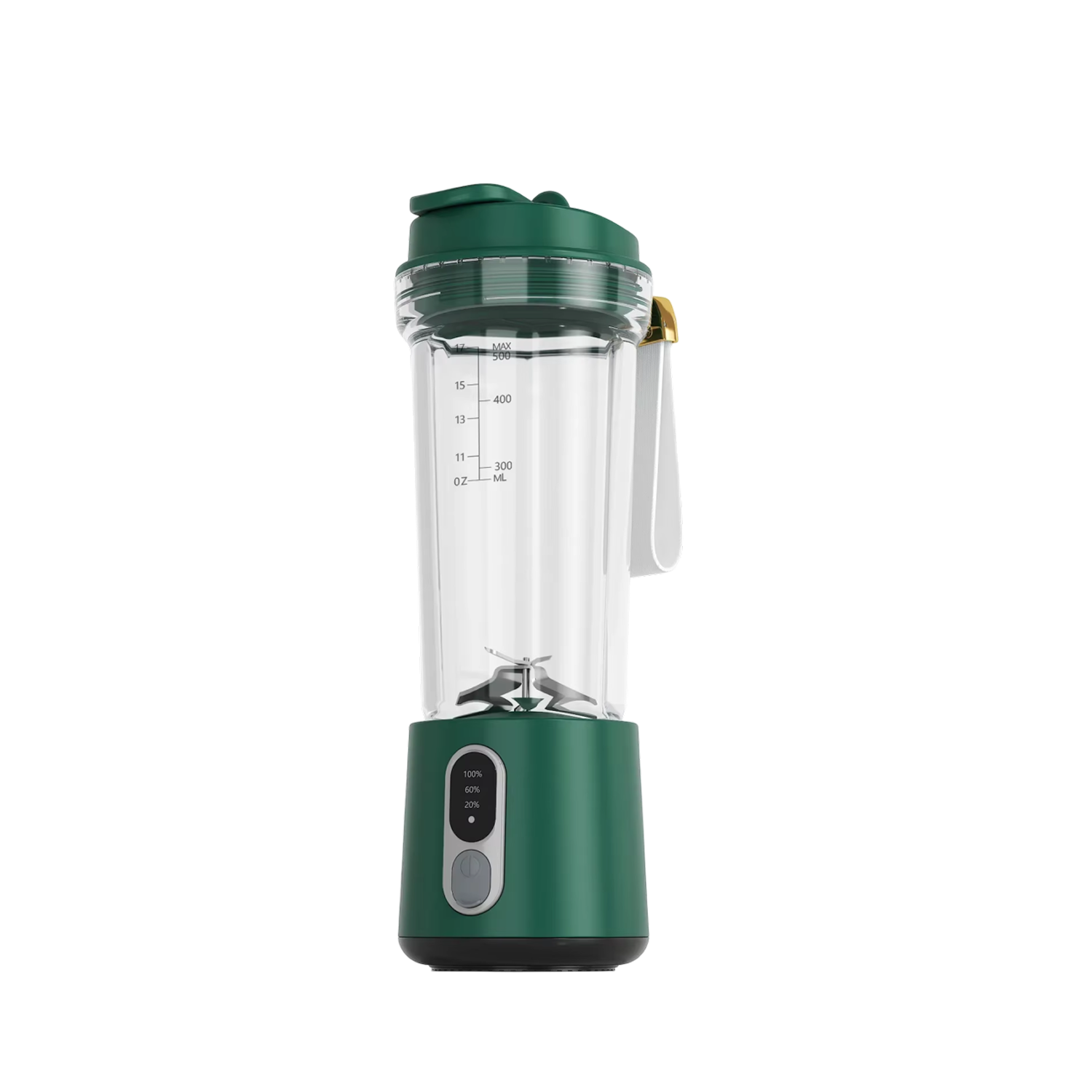 JucySpin 180W Portable Blender with 4000mAh USB Rechargeable Battery, 4-Blade Stainless Steel System, and 3-Speed Customization