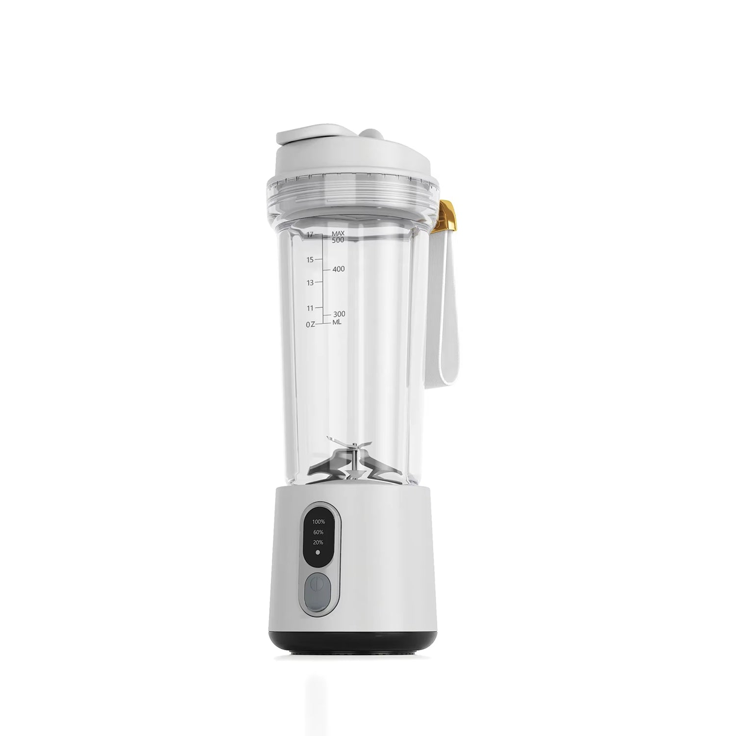 JucySpin 180W Portable Blender with 4000mAh USB Rechargeable Battery, 4-Blade Stainless Steel System, and 3-Speed Customization