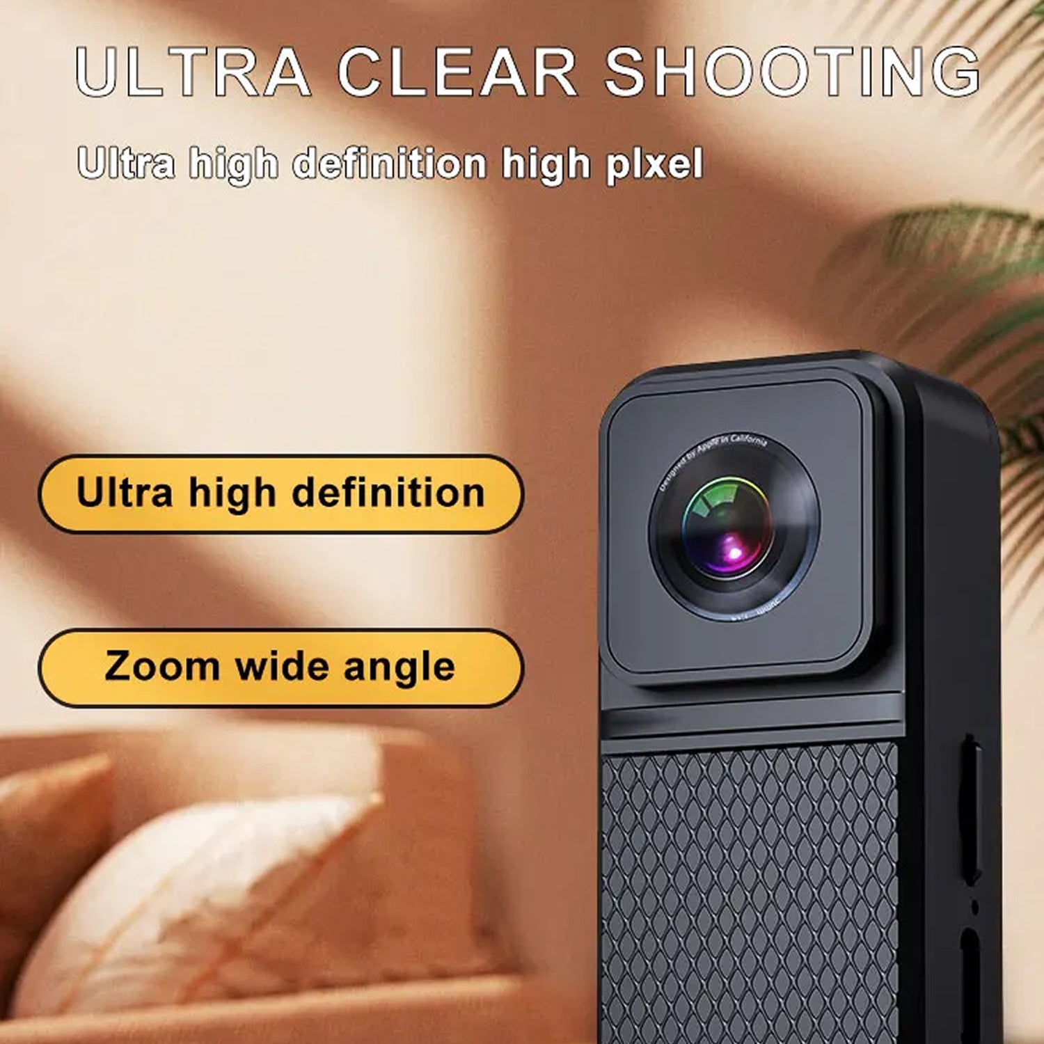 KITTITREK 1080P HD Pet Camera with 160° Wide-Angle Fisheye Lens, 120-Minute Battery and 256GB Micro SD Support