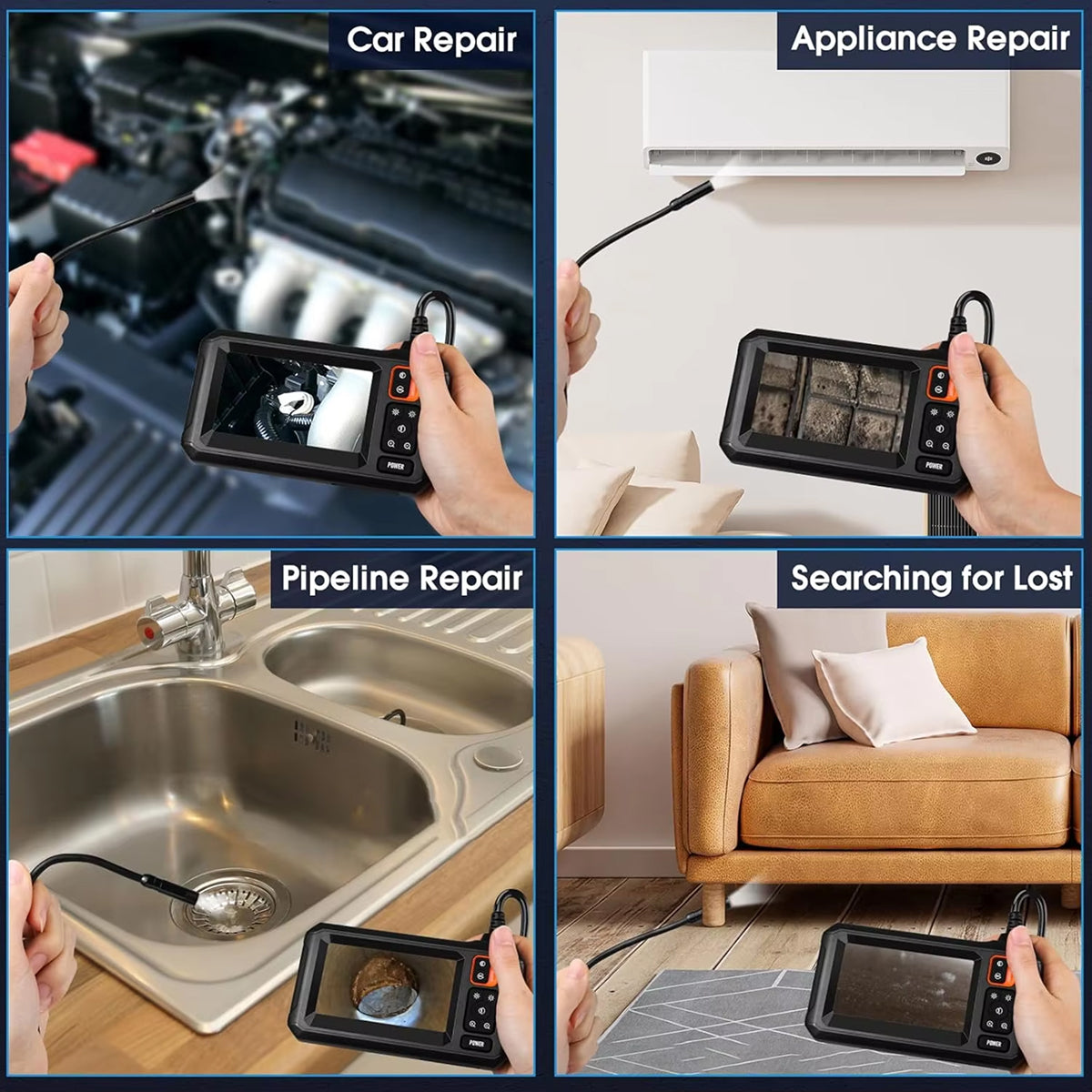 KixSpec 1080P HD Inspection Camera with 4.3 Inch IPS Screen