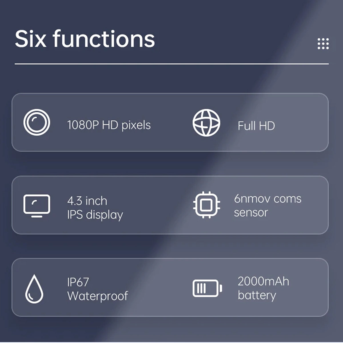 KixSpec 1080P HD Inspection Camera with 4.3 Inch IPS Screen