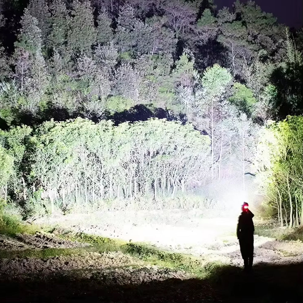 LamiTraxi Trail Running Headlamp – 2500m Long Range P100 LED, Zoomable Focus & Power Bank