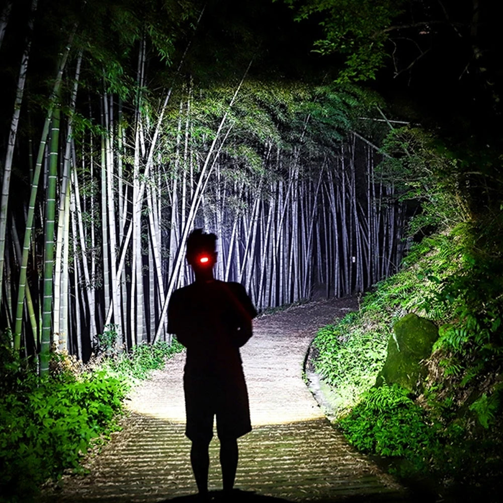 LamiTraxi Trail Running Headlamp – 2500m Long Range P100 LED, Zoomable Focus & Power Bank