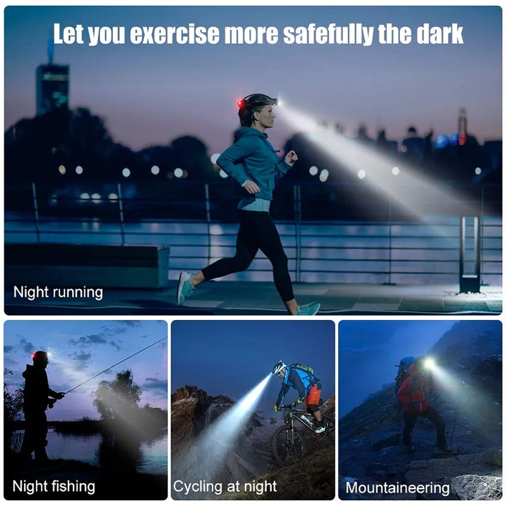LamiTraxi Trail Running Headlamp – 2500m Long Range P100 LED, Zoomable Focus & Power Bank