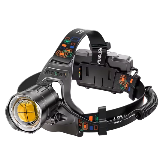 LamiTraxi Trail Running Headlamp – 2500m Long Range P100 LED, Zoomable Focus & Power Bank