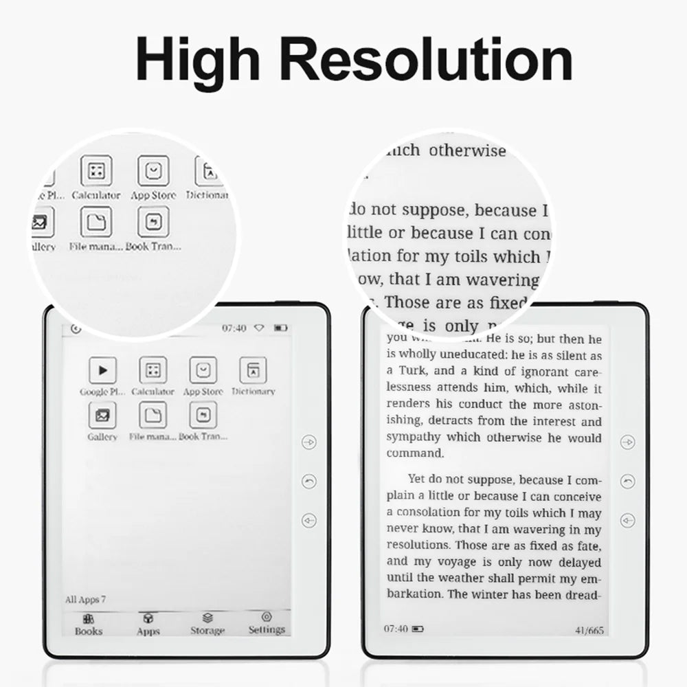 LitraKno Crisp 198PPI resolution brings text to life with incredible clarity