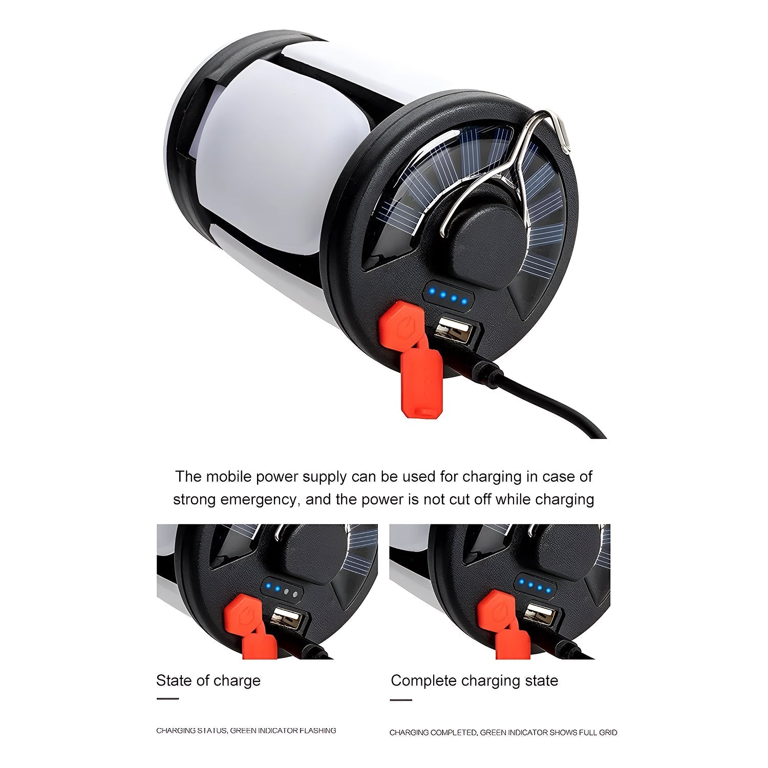 LomiFors LED Emergency Lantern – 1000m Beam Range, Dual Light Modes & USB-C Rechargeable Power Bank