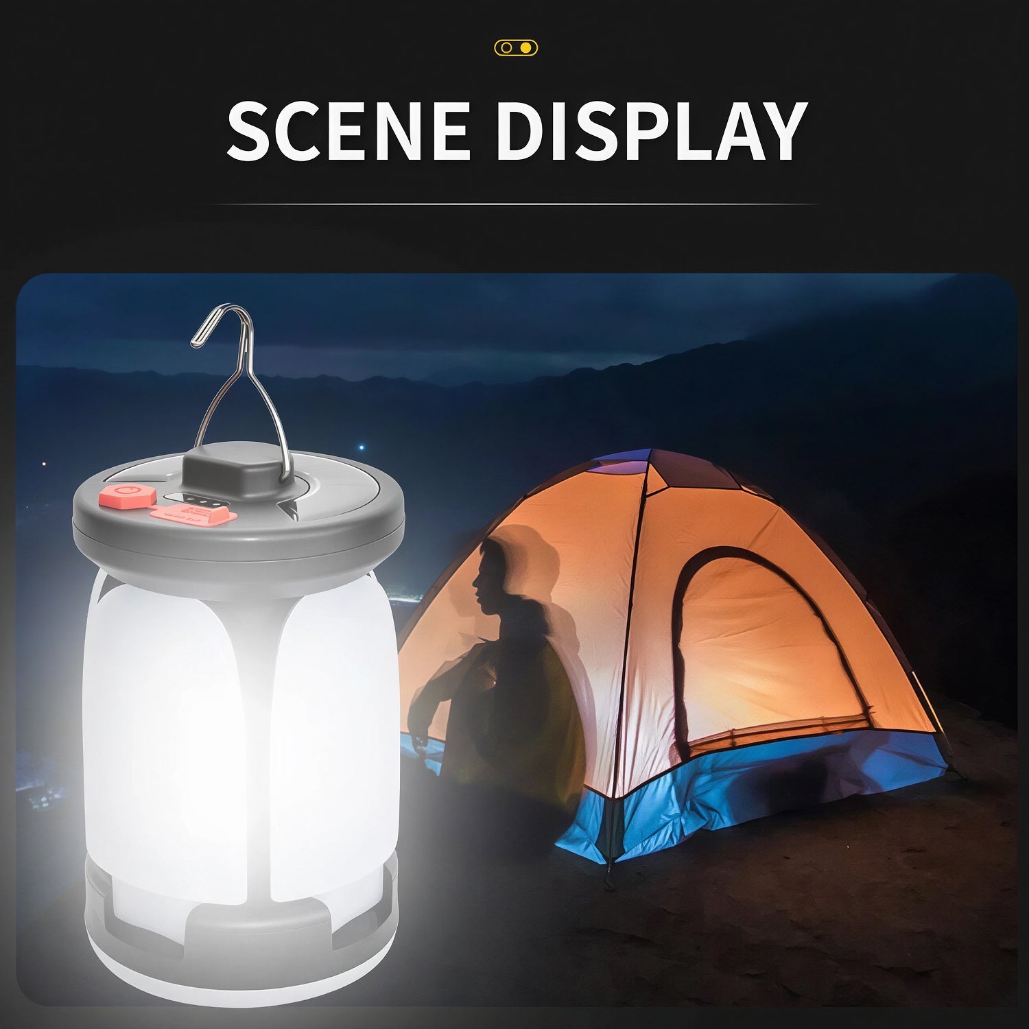 LomiFors LED Emergency Lantern – 1000m Beam Range, Dual Light Modes & USB-C Rechargeable Power Bank