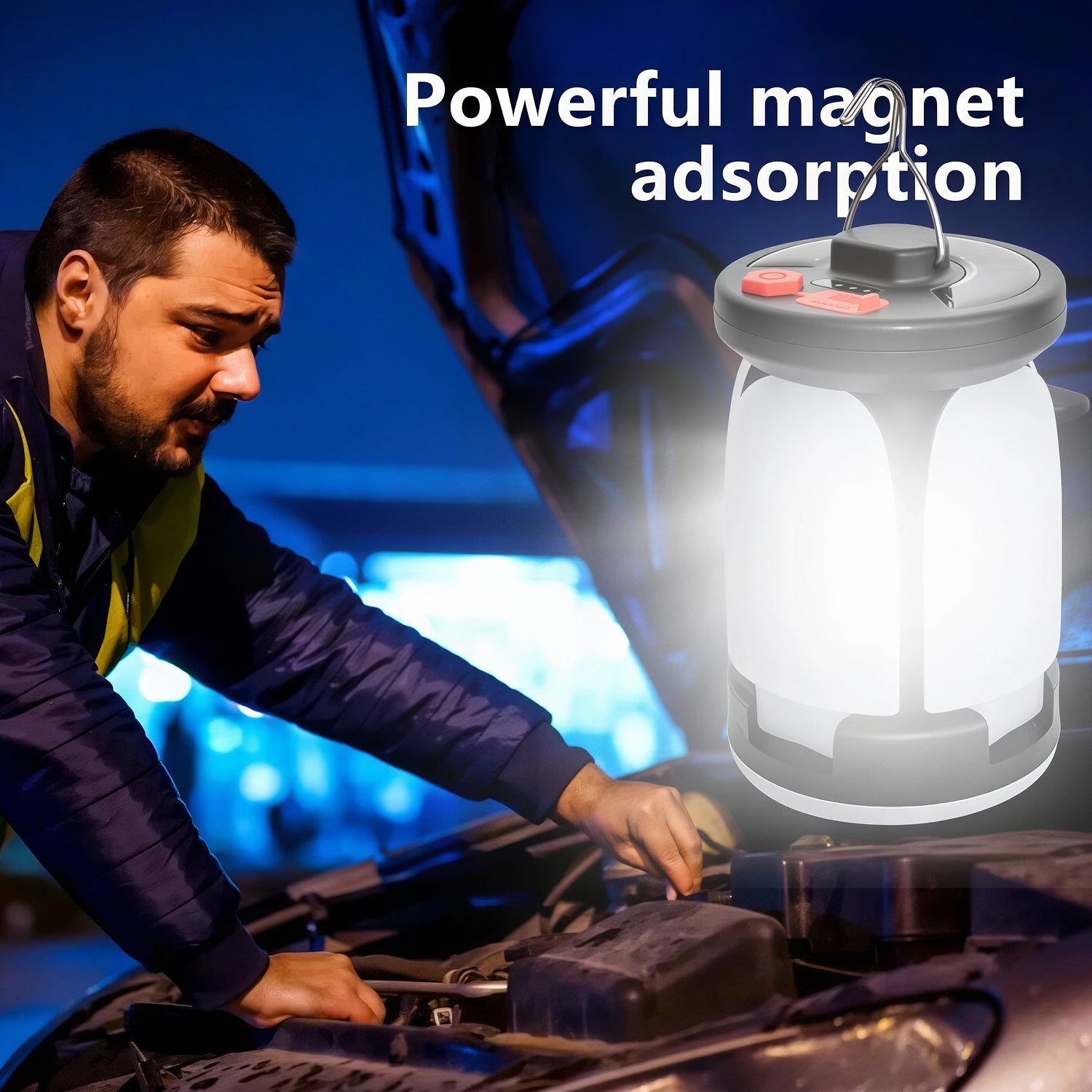 LomiFors LED Emergency Lantern – 1000m Beam Range, Dual Light Modes & USB-C Rechargeable Power Bank