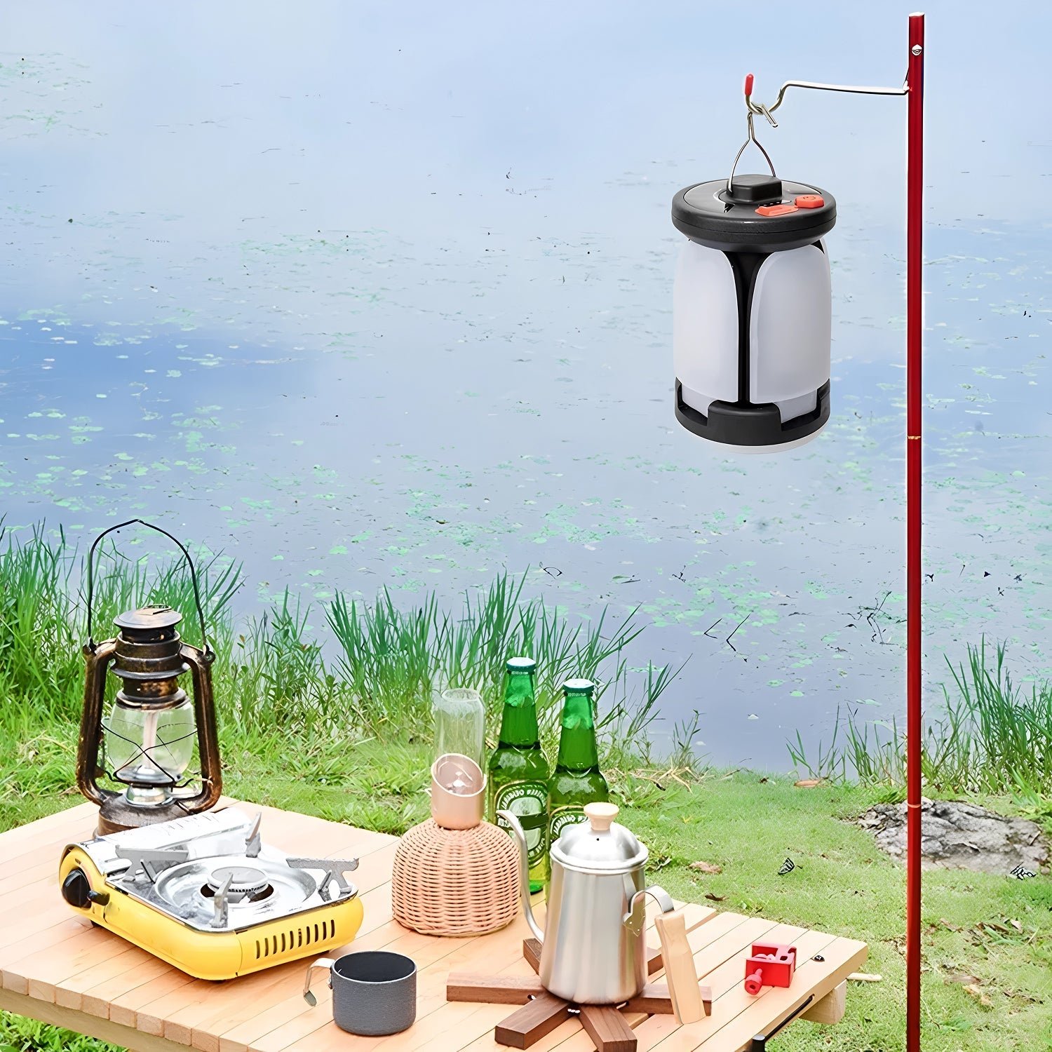 LomiFors LED Emergency Lantern – 1000m Beam Range, Dual Light Modes & USB-C Rechargeable Power Bank