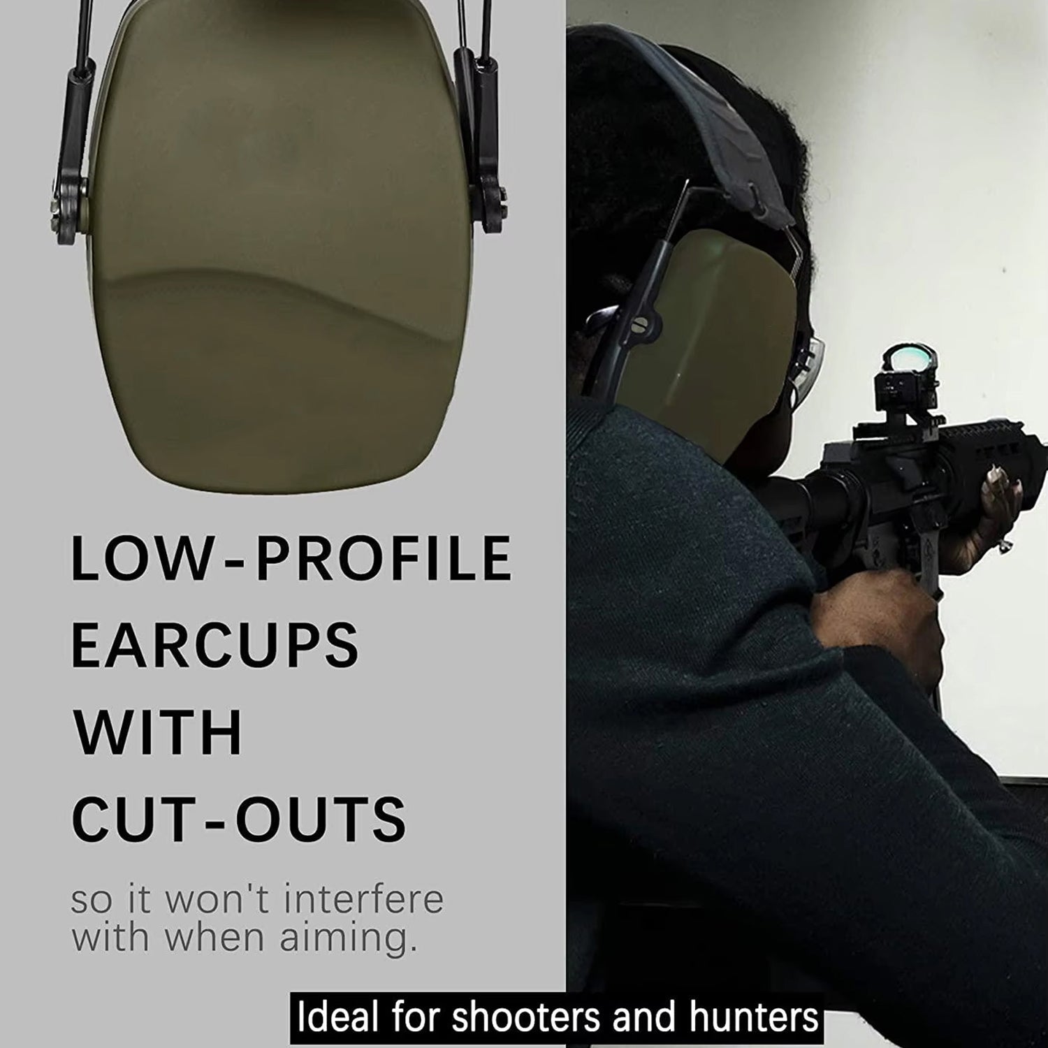 MuffleXis Professional Shooting Ear Muffs – NRR 26dB Protection, Low-Profile Design & ANSI Certified