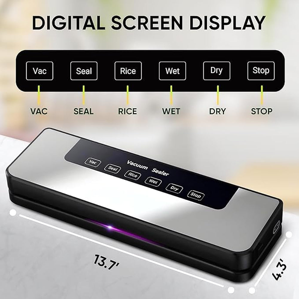 NanadMixi Professional Vacuum Sealer – 65KPa Suction, UV Sterilization & 5-Mode Precision Preservation