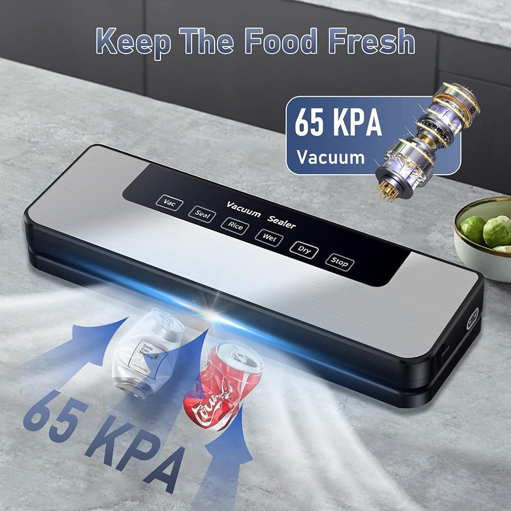 NanadMixi Professional Vacuum Sealer – 65KPa Suction, UV Sterilization & 5-Mode Precision Preservation