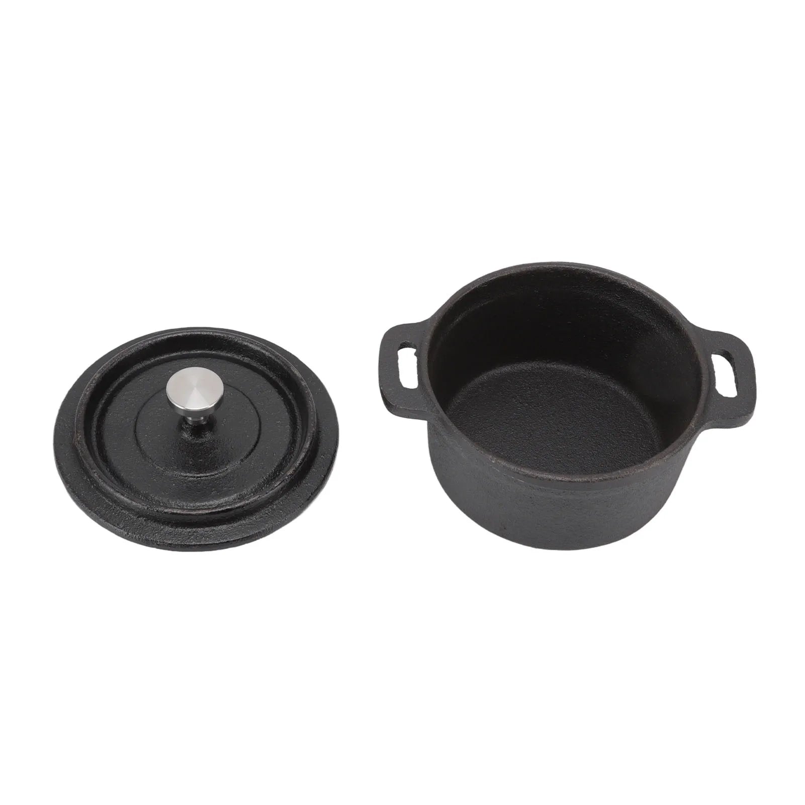 OviLuxin Cast Iron Mini Dutch Oven – 10.8oz Individual Cocotte, Tight-Fitting Lid & Induction Base