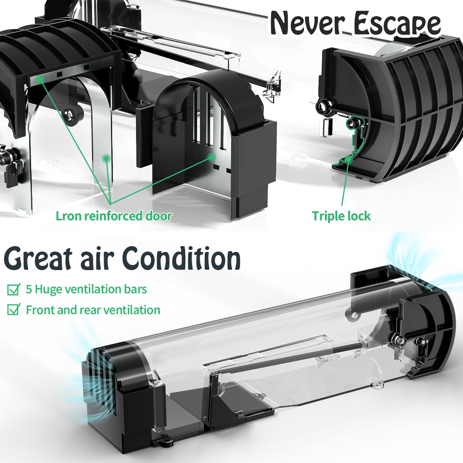 PesieRox Humane Catch-And-Release Design With Ventilation Holes