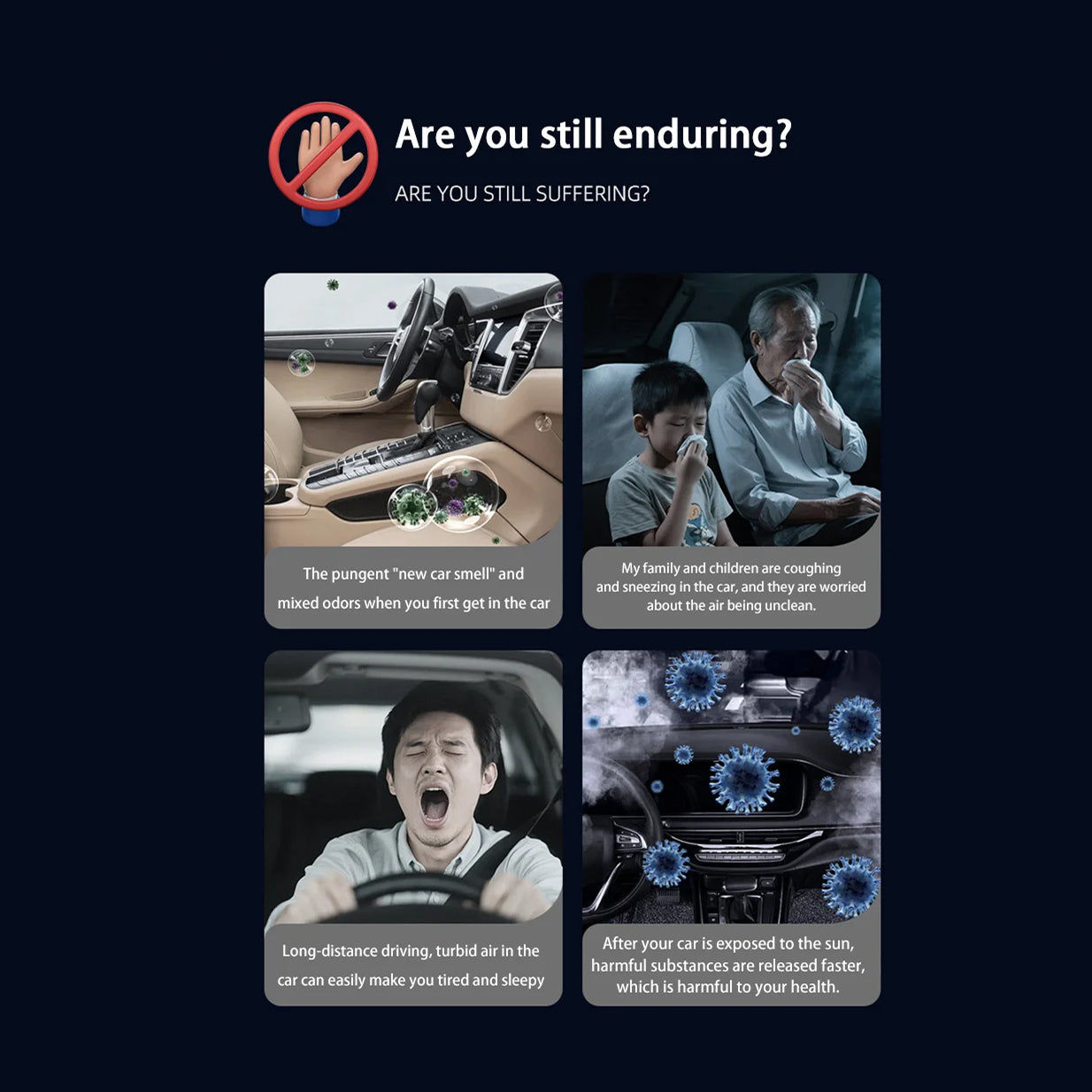 PestyEco Car Air Purifier – 105°C Thermal Formaldehyde Removal & Mijia Negative Ion Technology