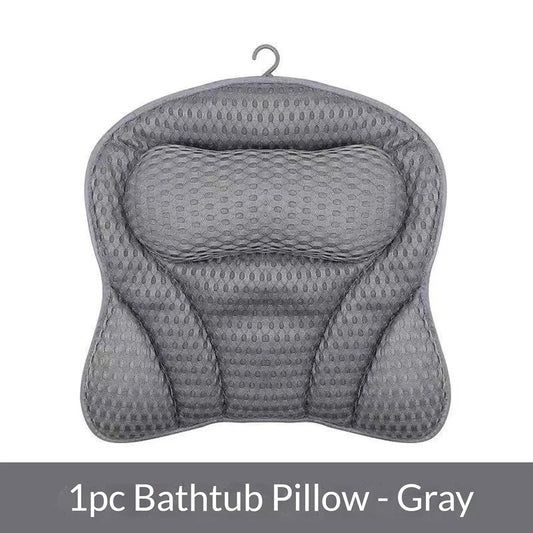 PilivKaxi Ergonomic Bath Pillow – High-Density Neck Cushion, Powerful Suction Cups & Breathable Tech