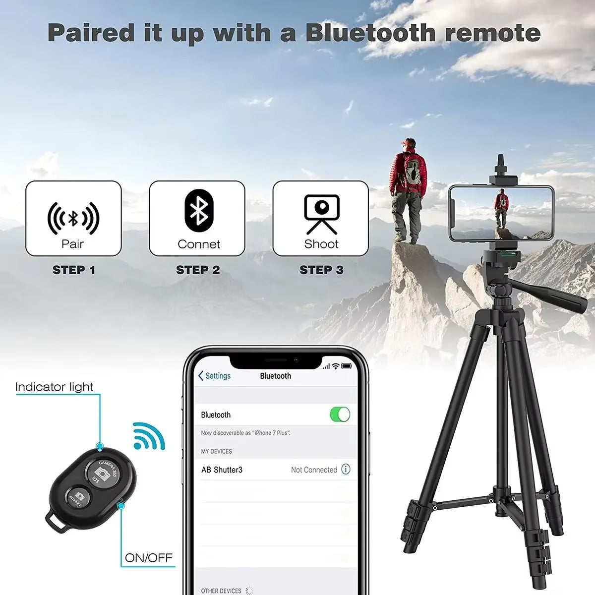 PivotVesa Aluminum Phone Tripod – 360° Versatile Mounting, Bluetooth Remote & Universal Compatibility
