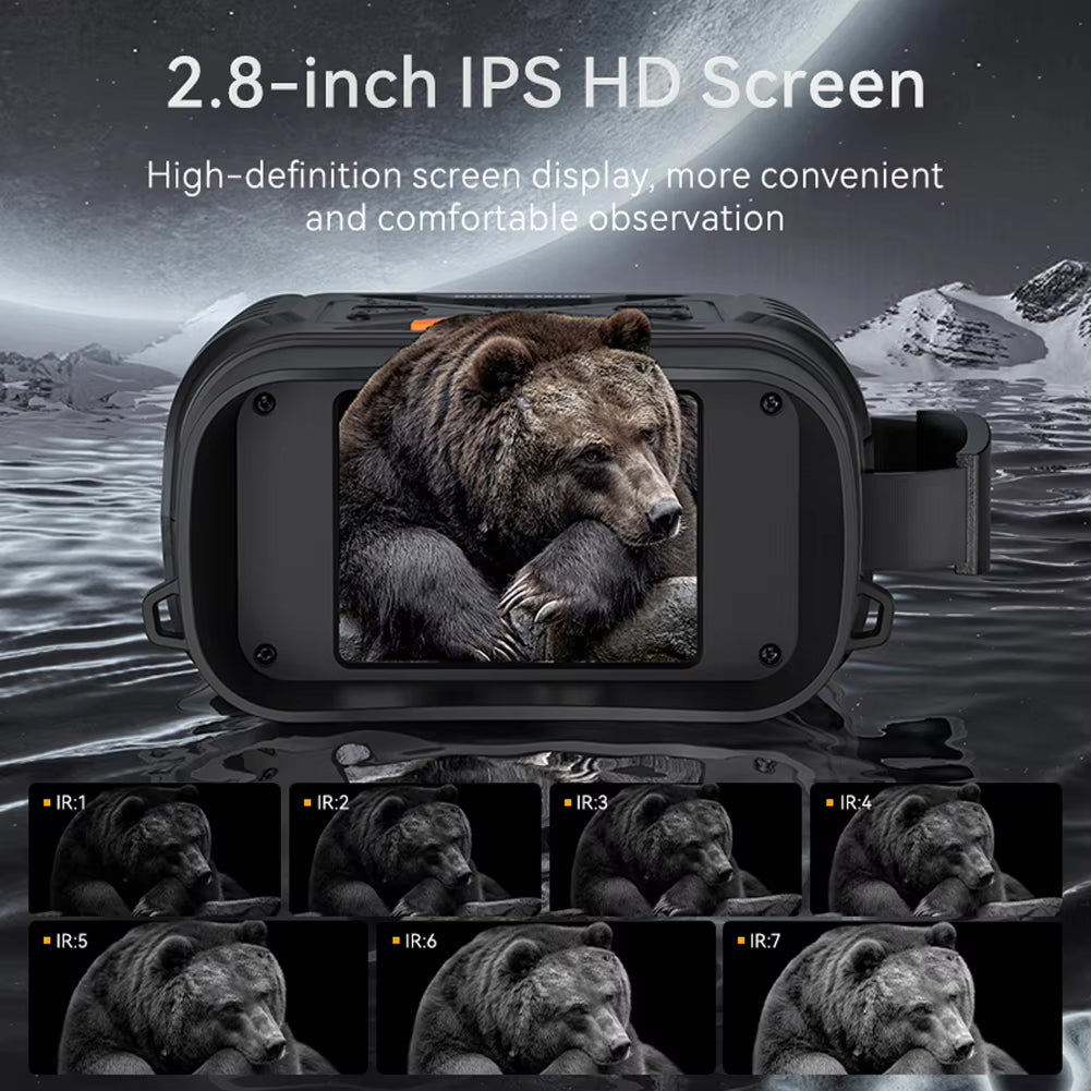 PossNiox Military Night Vision Binoculars – 800m Infrared Range, 10x Zoom & HD Video Recording
