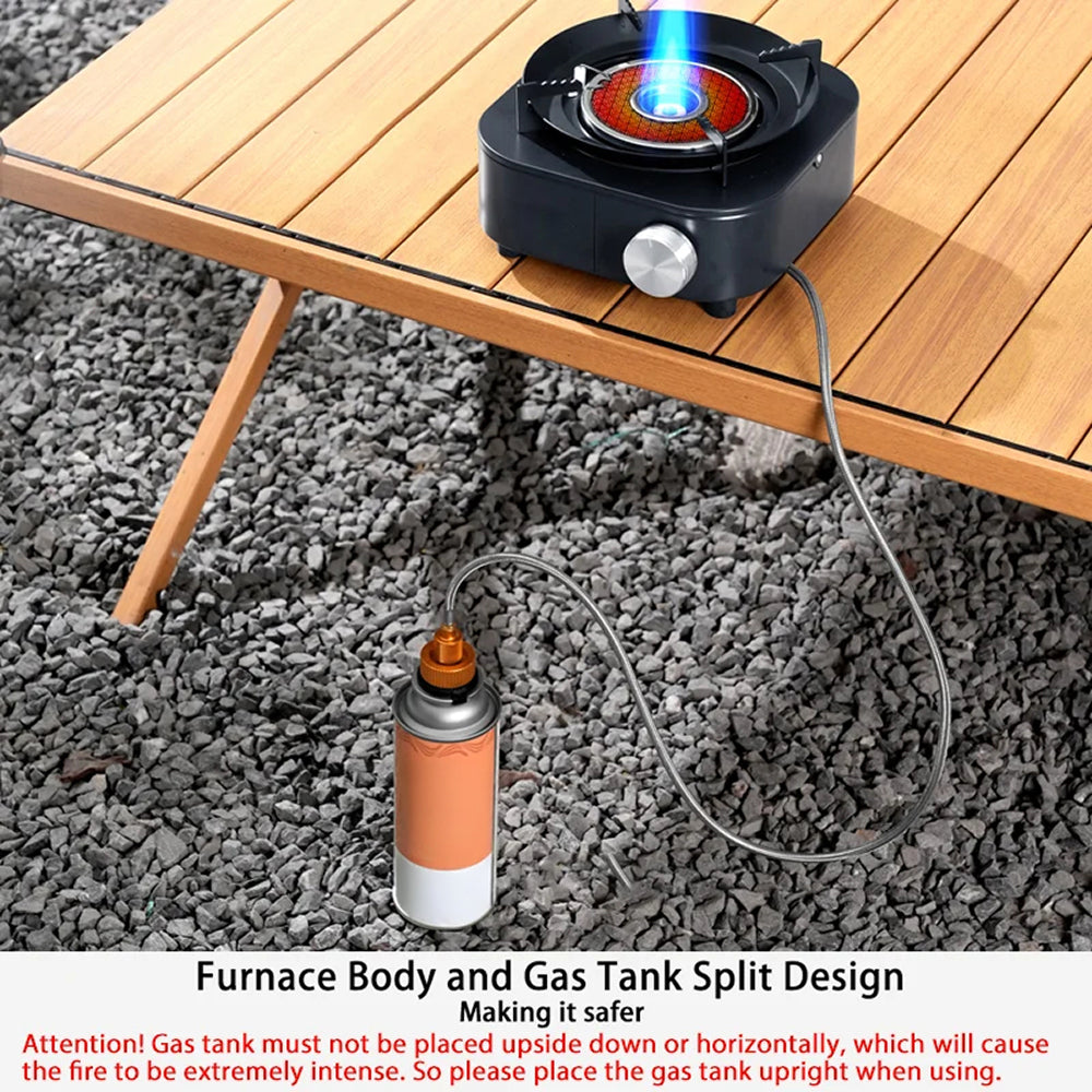 PotixGax 4000W Portable Gas Stove – Dual-Mode Burner, Safety Separated Tank & Indoor-Safe Design