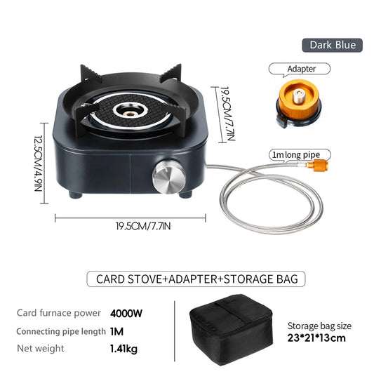 PotixGax 4000W Portable Gas Stove – Dual-Mode Burner, Safety Separated Tank & Indoor-Safe Design