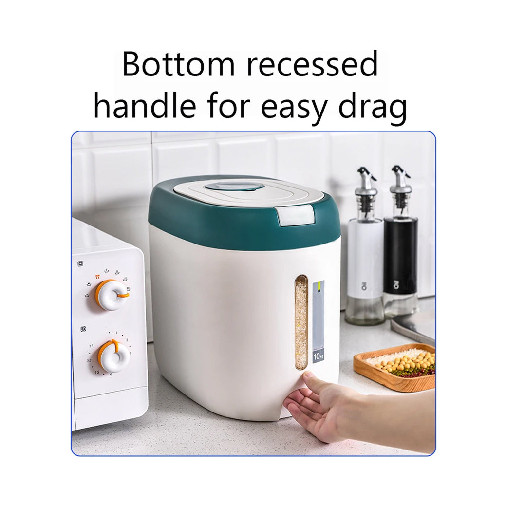 PourWize Smart Rice Dispenser – 12kg High Capacity, Sealed Moisture-Proof Design & Precise Measuring Cup
