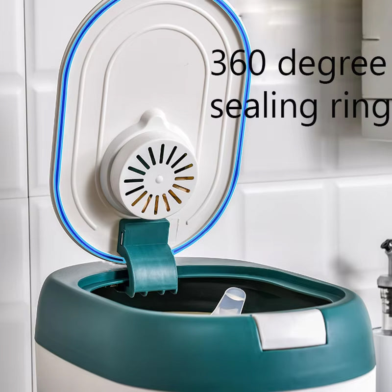 PourWize Smart Rice Dispenser – 12kg High Capacity, Sealed Moisture-Proof Design & Precise Measuring Cup