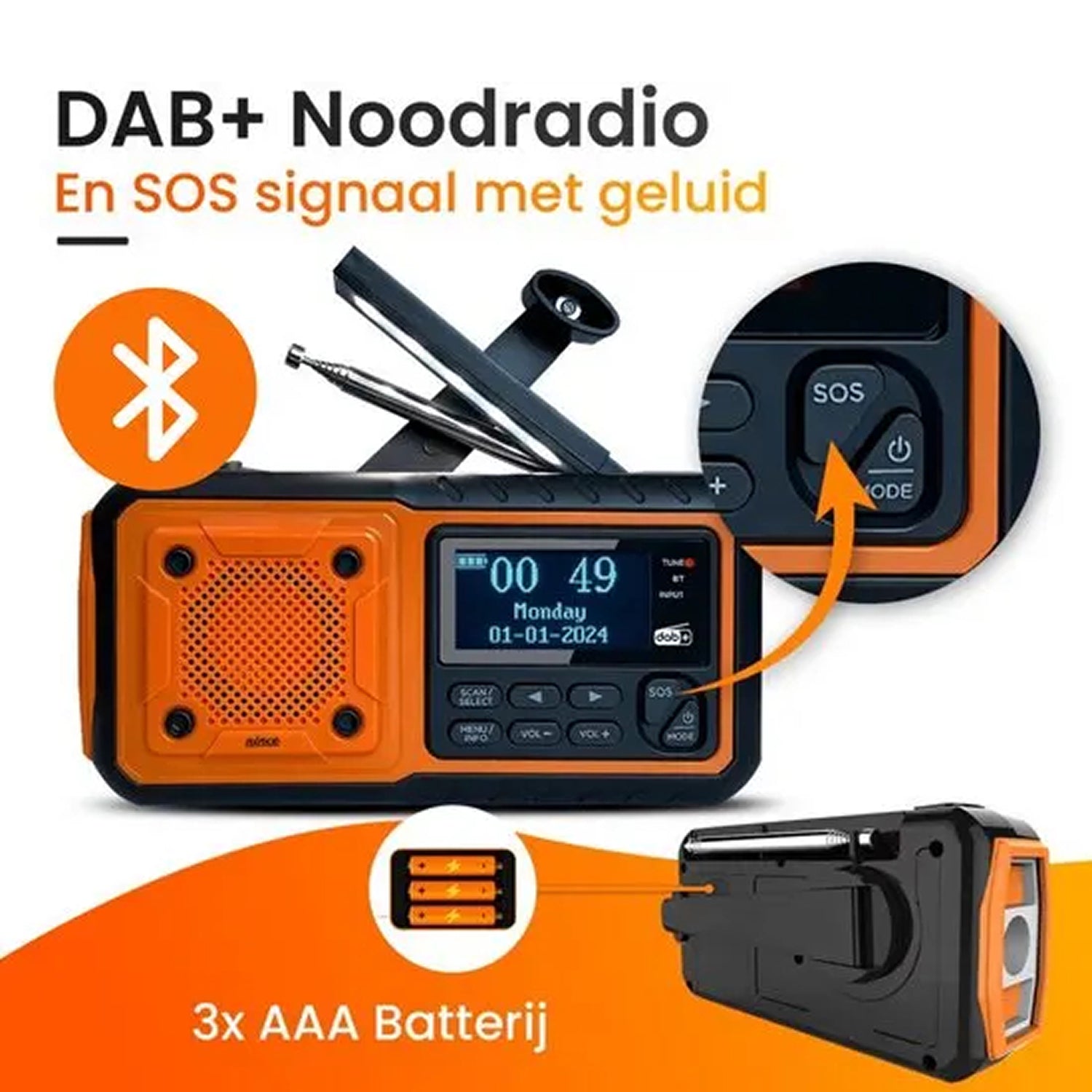 RadivLox Portable DAB/DAB+ Digital Radio – Premium Crystal-Clear Audio, FM Receiver & Emergency Power Bank