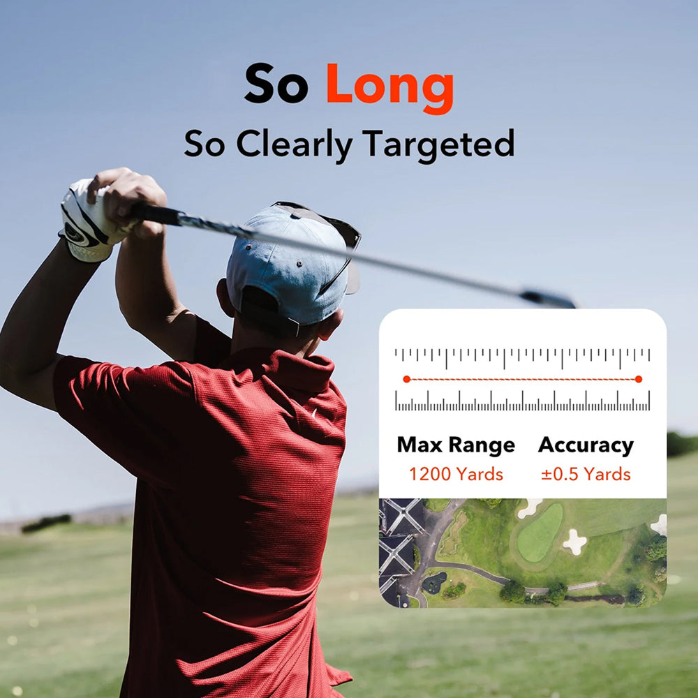 RafiKivix Golf Rangefinder 7x Magnification with Slope Switch and Speed Detection Mode for Golf and Hunting