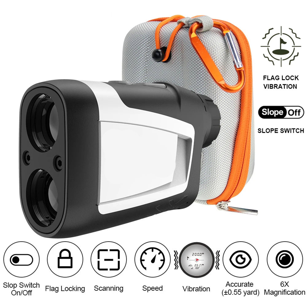 RafixKira High-Precision Golf Rangefinder – 6x Magnification, Slope Compensation & Instant Flag Lock