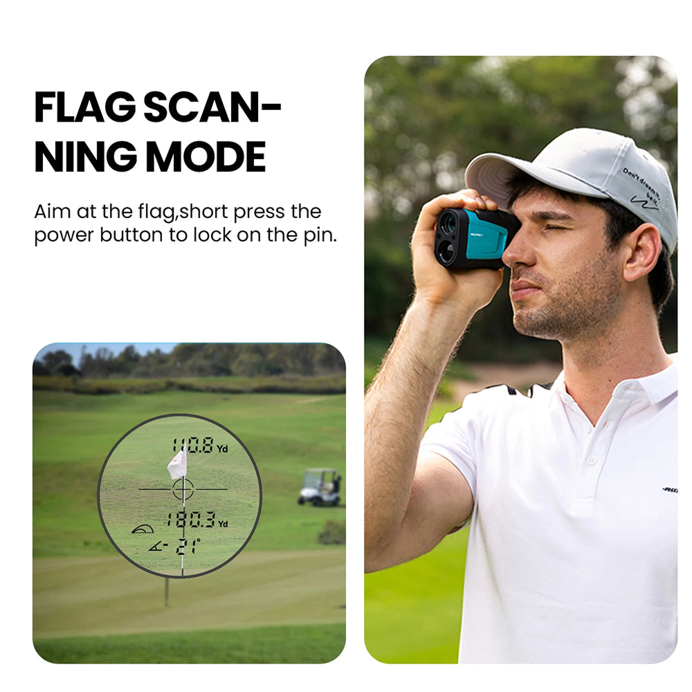 RafixKira High-Precision Golf Rangefinder – 6x Magnification, Slope Compensation & Instant Flag Lock