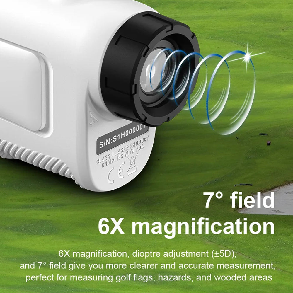 RafixKira High-Precision Golf Rangefinder – 6x Magnification, Slope Compensation & Instant Flag Lock