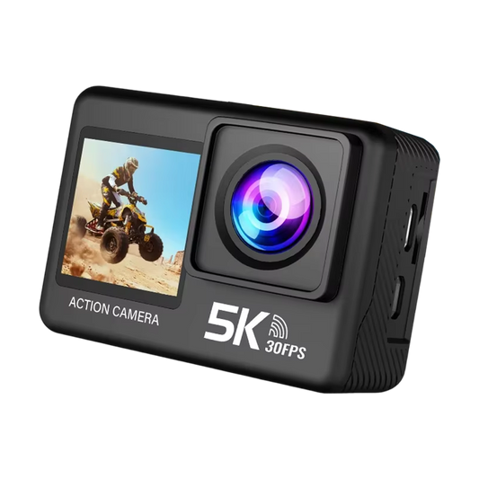 SeenFros 5K Ultra HD Action Camera – Sony 386 Sensor, Dual Screen Vlogging Design & 50MP Photo Clarity