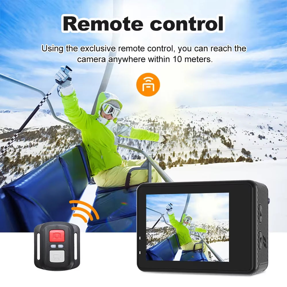 SeenFros 5K Ultra HD Action Camera – Sony 386 Sensor, Dual Screen Vlogging Design & 50MP Photo Clarity