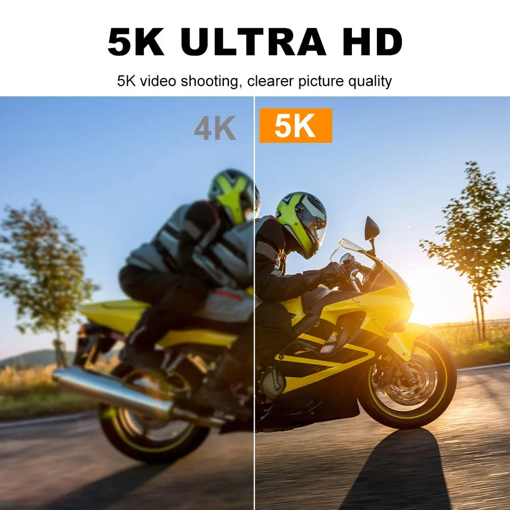 SeenFros 5K Ultra HD Action Camera – Sony 386 Sensor, Dual Screen Vlogging Design & 50MP Photo Clarity