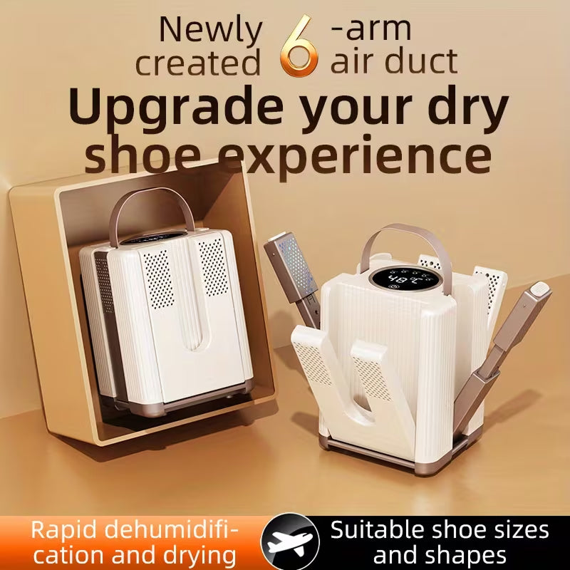 SkiTelax Ski Boot Dryer with PTC Ceramic Heat & 6 Arms