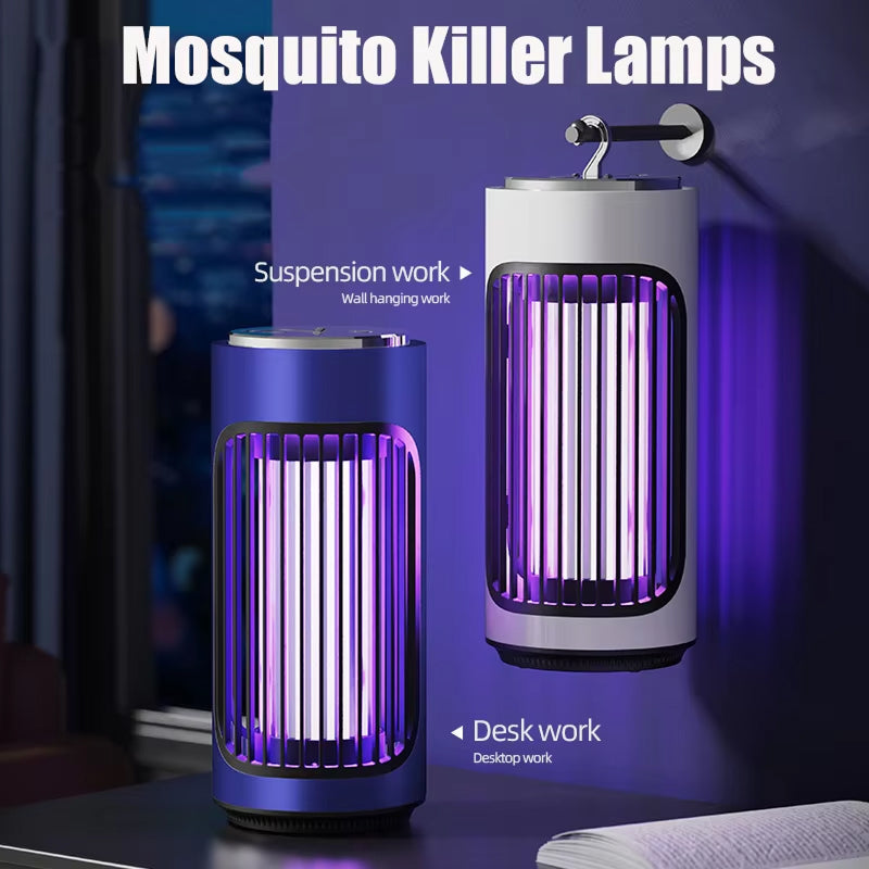 SlayInsec Electric Mosquito Zapper – 4000V High-Power Grid, UV Light Attractant & Safety Protection