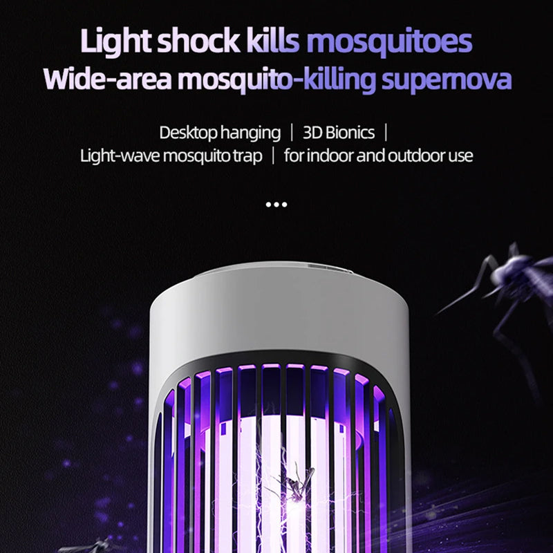 SlayInsec Electric Mosquito Zapper – 4000V High-Power Grid, UV Light Attractant & Safety Protection