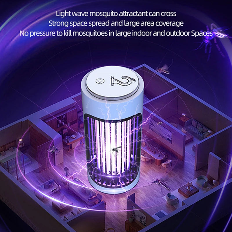 SlayInsec Electric Mosquito Zapper – 4000V High-Power Grid, UV Light Attractant & Safety Protection