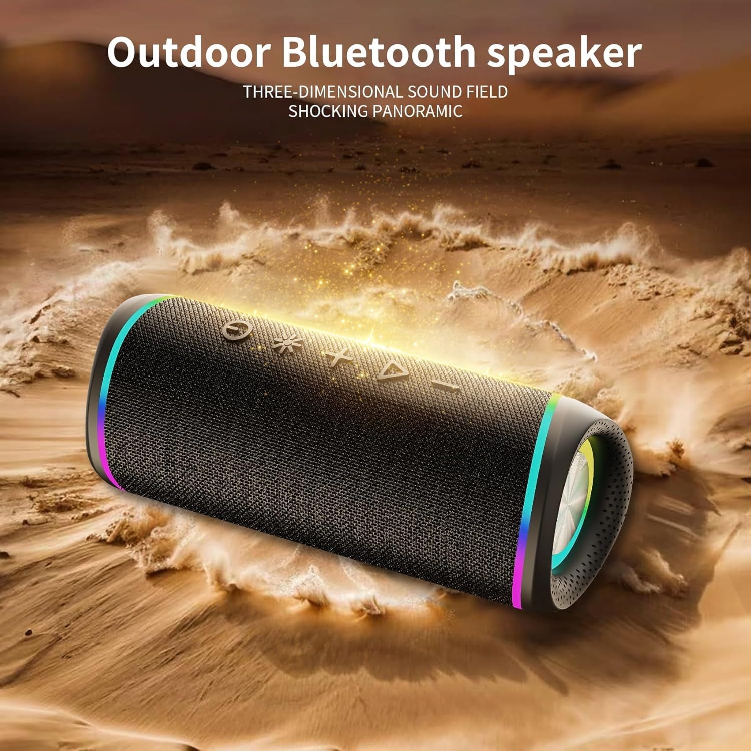 SonikPode Portable Speaker with RGB Lights & HD Audio