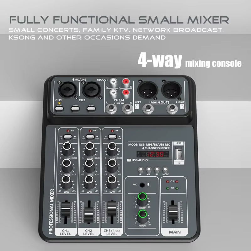 SoundVexe Four-Channel Professional EQ And 99 Digital Effects