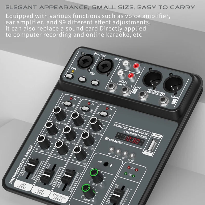 SoundVexe Four-Channel Professional EQ And 99 Digital Effects