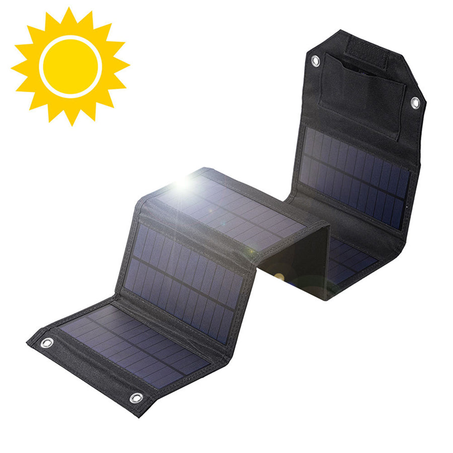 SundiFold Portable Solar Panel – High-Efficiency Monocrystalline Cells, Foldable Design & USB Charging