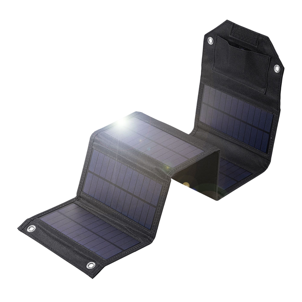 SundiFold Portable Solar Panel – High-Efficiency Monocrystalline Cells, Foldable Design & USB Charging