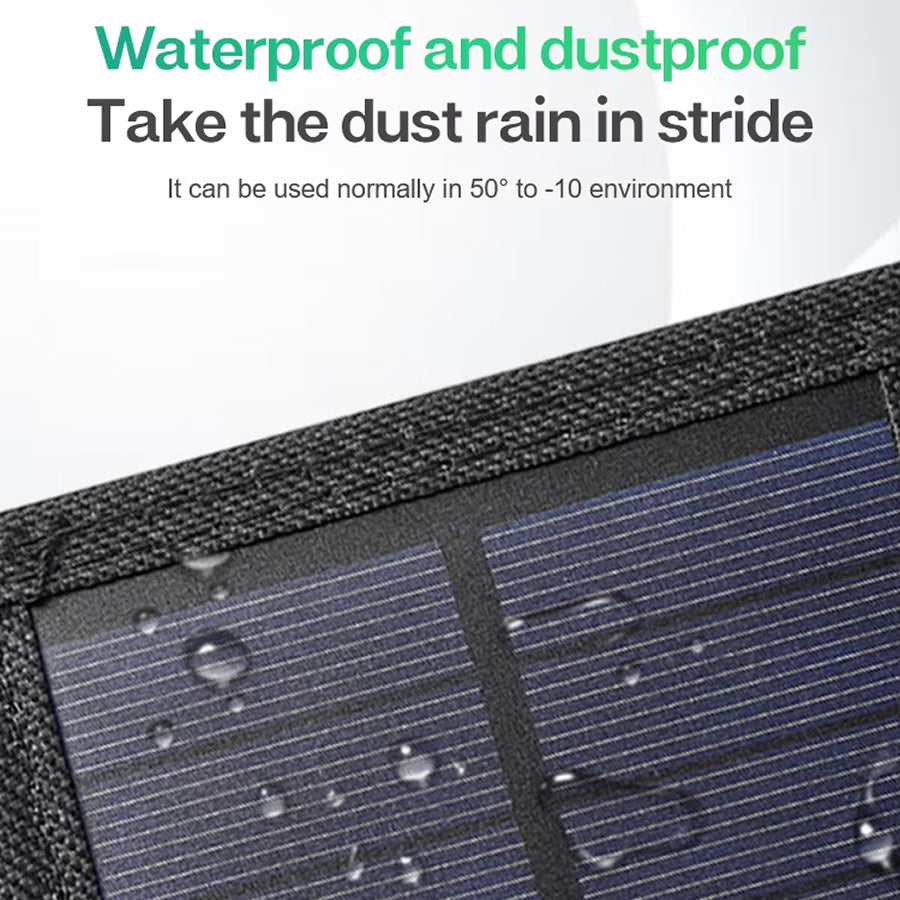SundiFold Portable Solar Panel – High-Efficiency Monocrystalline Cells, Foldable Design & USB Charging