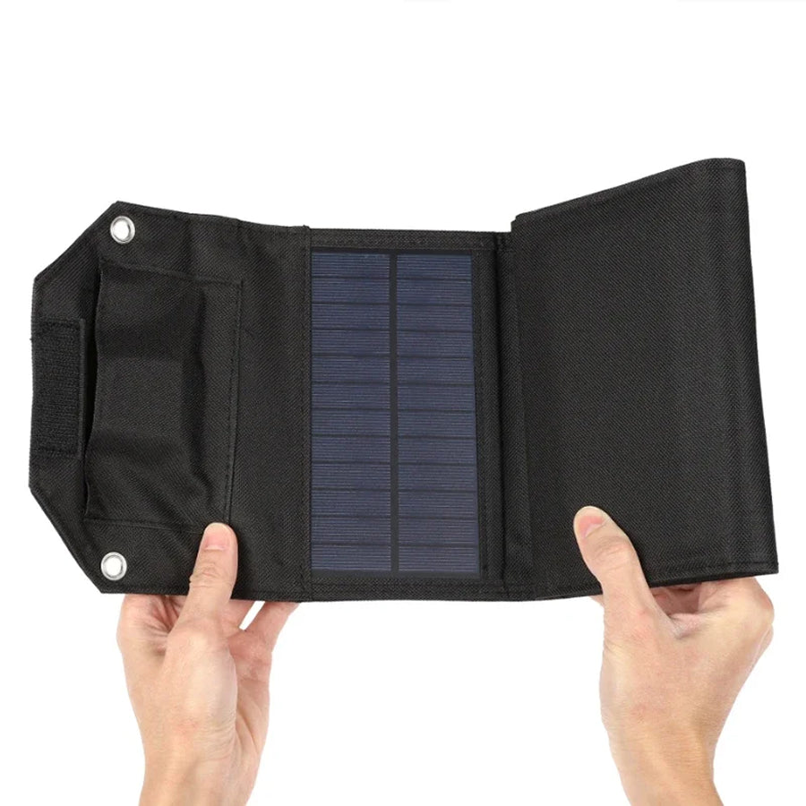SundiFold Portable Solar Panel – High-Efficiency Monocrystalline Cells, Foldable Design & USB Charging